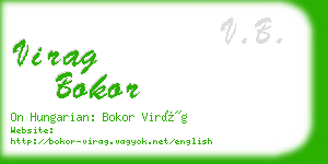 virag bokor business card